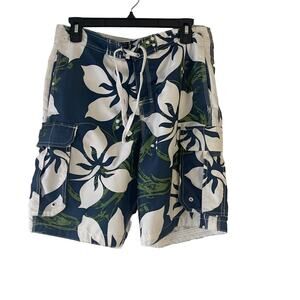 Joe Boxer‎ Men's Size Small Hawaiian Blue Swim Trunks